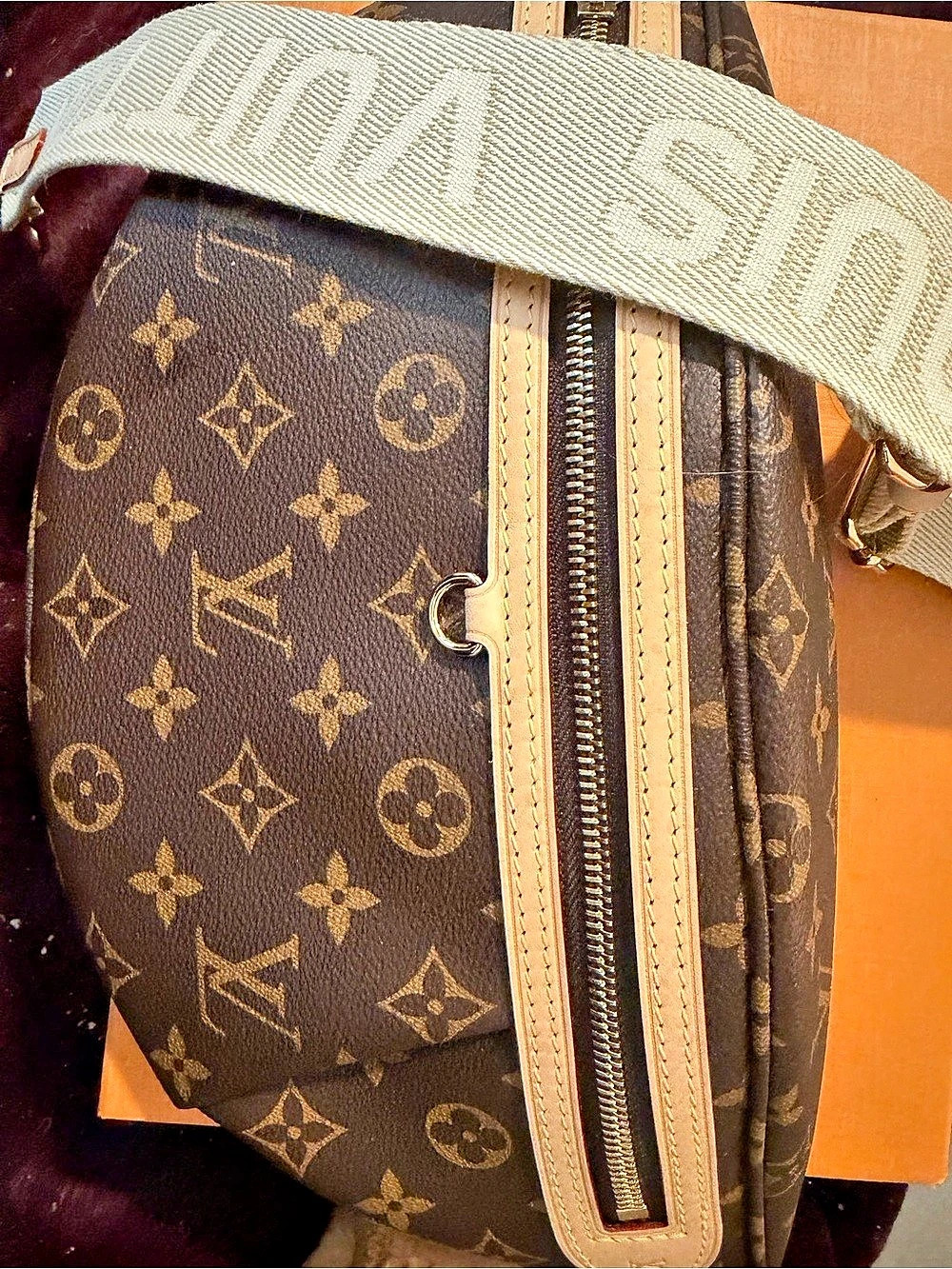 Louis Vuitton High Rise Bumbag Monogram Bag Brown & Tan